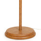 Keria Natural Vegan Leather and Raffia Contract-Grade Floor Lamp