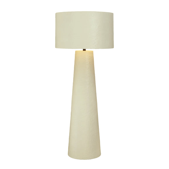 Yala Cream Papier Mache Floor Lamp