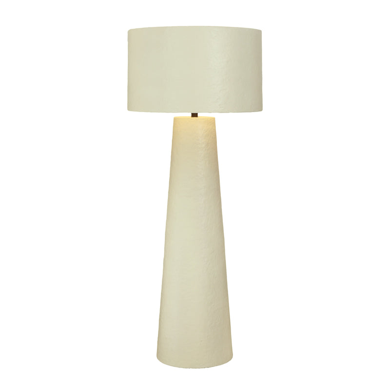 Yala Cream Papier Mache Floor Lamp