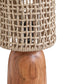 Kombu Natural Raffia and Wood Small Table Lamp