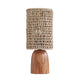 Kombu Natural Raffia and Wood Small Table Lamp