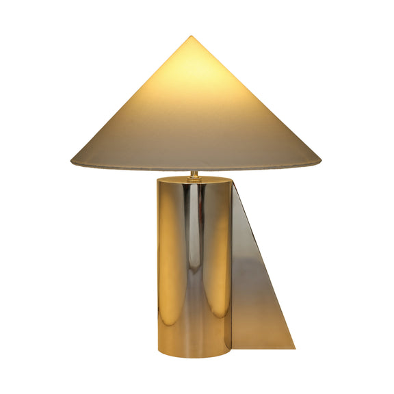 Geo Angled Chrome Table Lamp