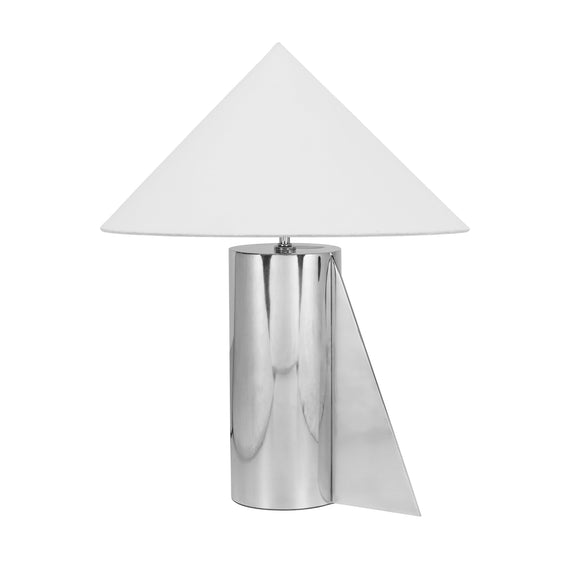 Geo Angled Chrome Table Lamp