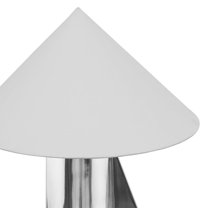 Geo Angled Chrome Table Lamp