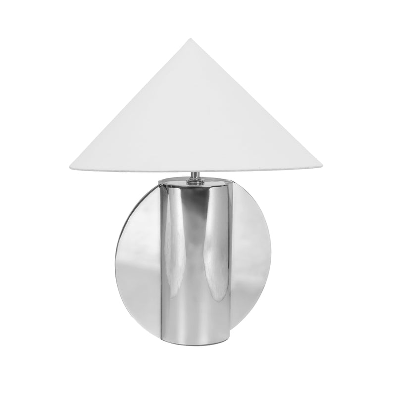 Geo Semi-Circled Chrome Table Lamp