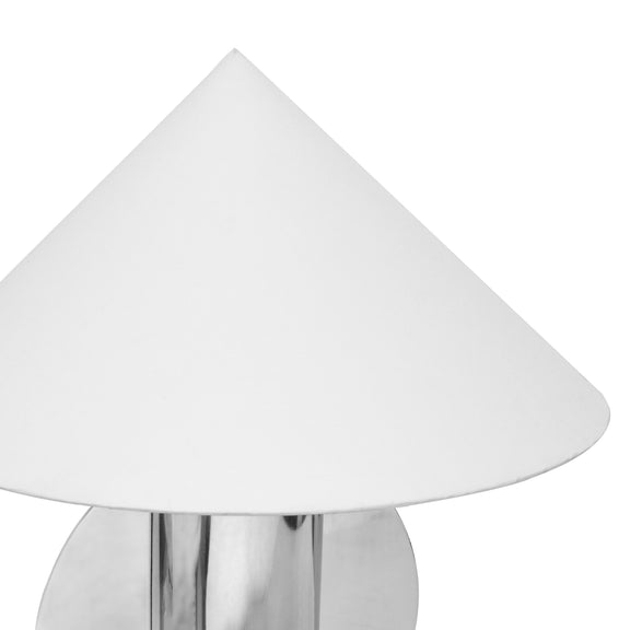 Geo Semi-Circled Chrome Table Lamp
