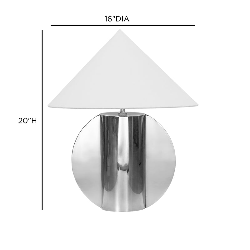 Geo Semi-Circled Chrome Table Lamp