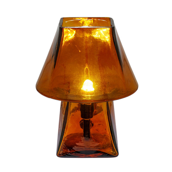 Luca Glass Mini Table Lamp - Smokey Brown
