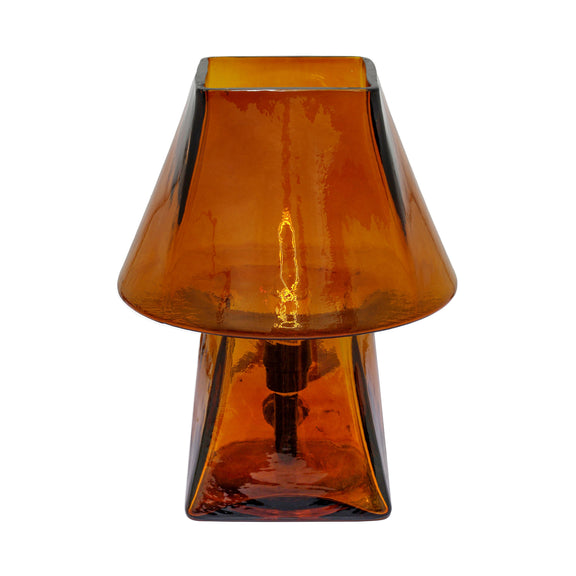 Luca Glass Mini Table Lamp - Smokey Brown