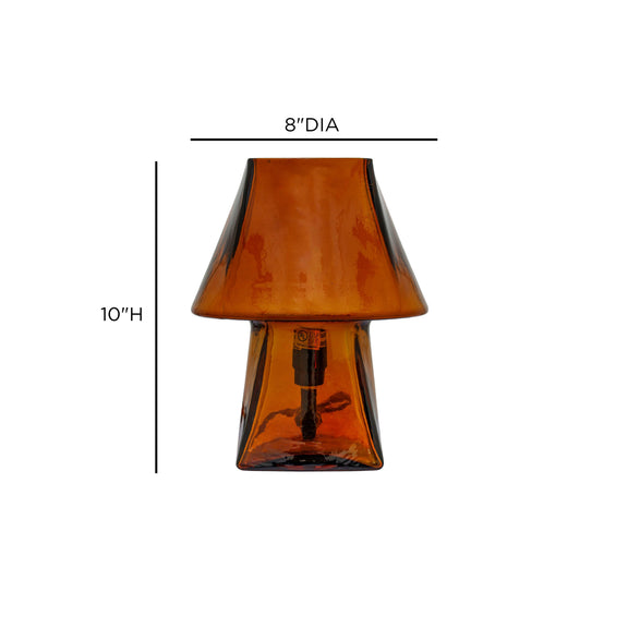 Luca Glass Mini Table Lamp - Smokey Brown
