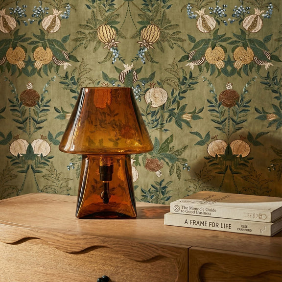 Luca Glass Mini Table Lamp - Smokey Brown