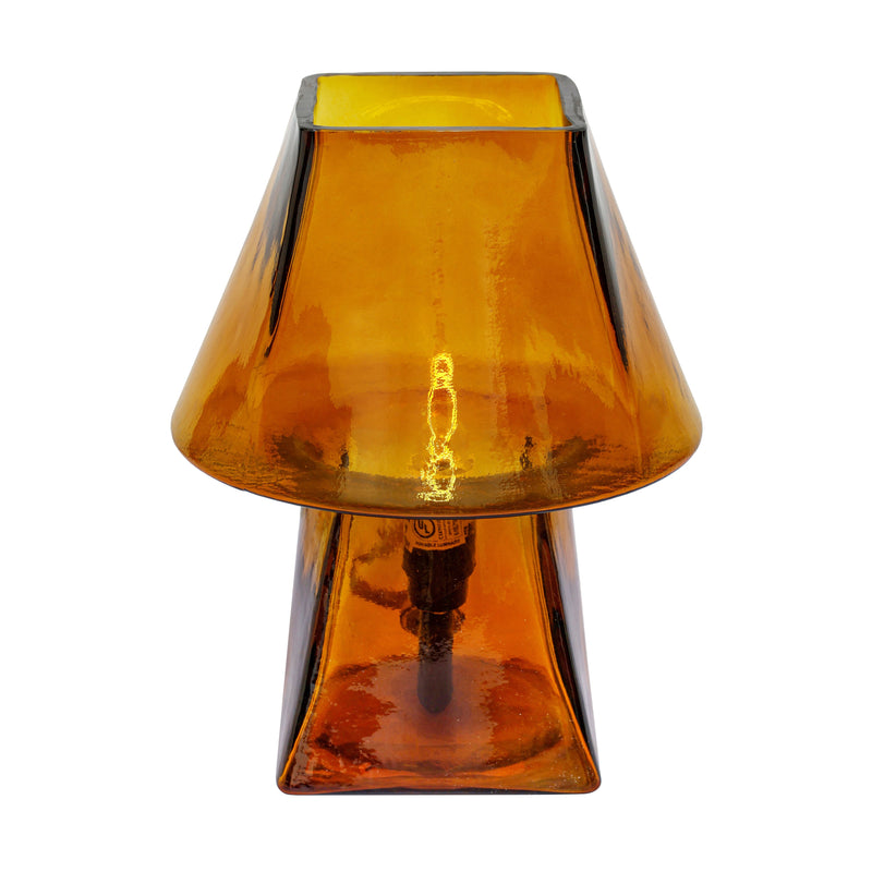 Luca Glass Mini Table Lamp - Amber