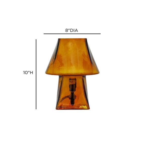 Luca Glass Mini Table Lamp - Amber