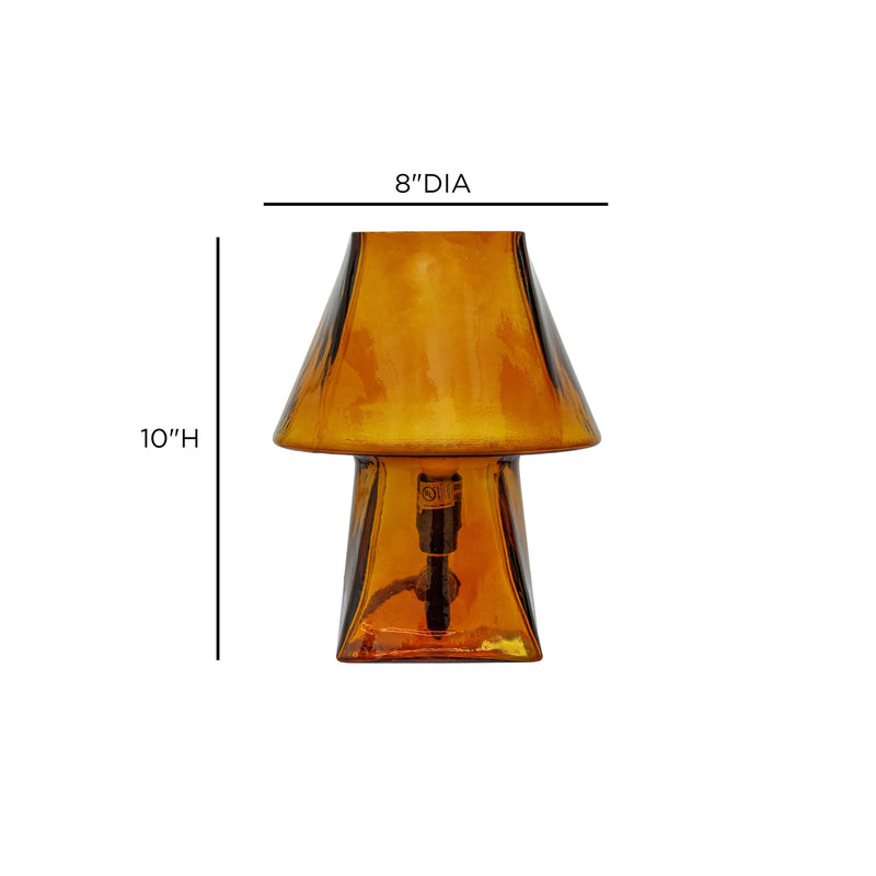 Luca Glass Mini Table Lamp - Amber