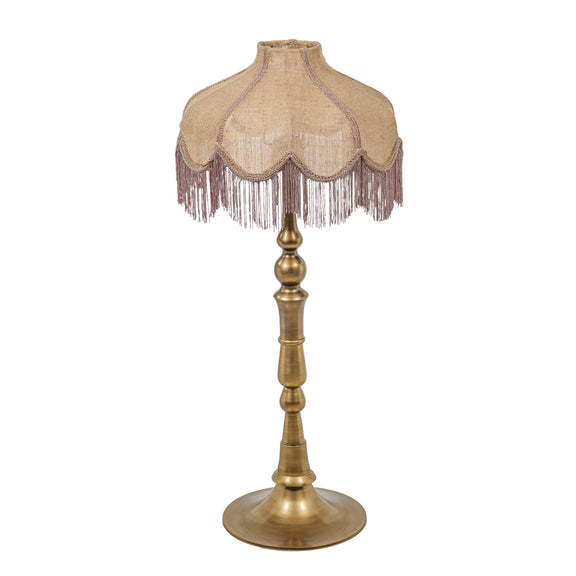 Buchanan Jute Fringed Scalloped Table Lamp