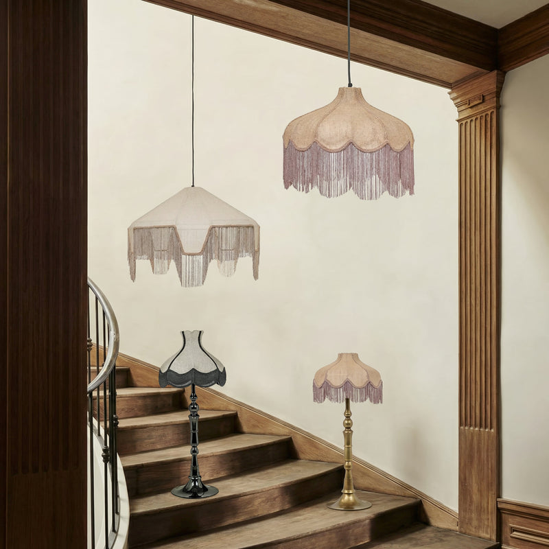 Buchanan Jute Fringed Scalloped Table Lamp