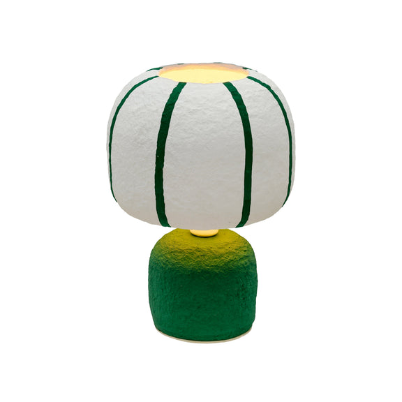 Margate Cotton Mache Table Lamp - Green