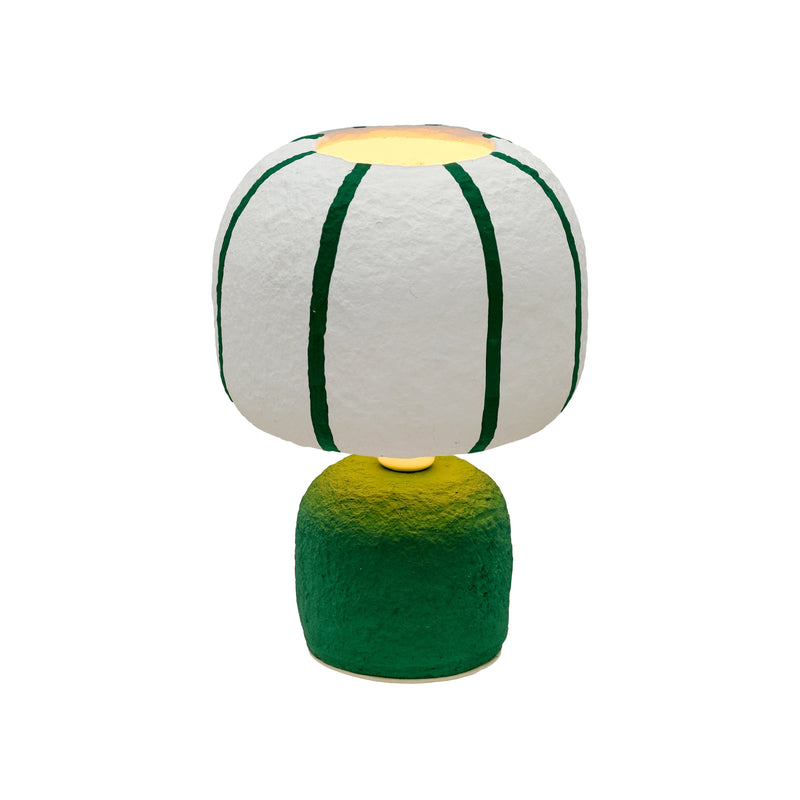 Margate Cotton Mache Table Lamp - Green