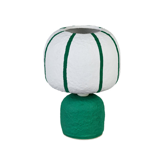 Margate Cotton Mache Table Lamp - Green