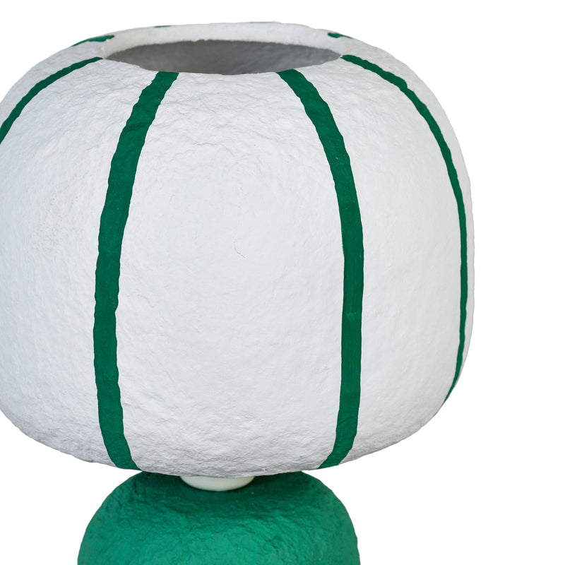 Margate Cotton Mache Table Lamp - Green