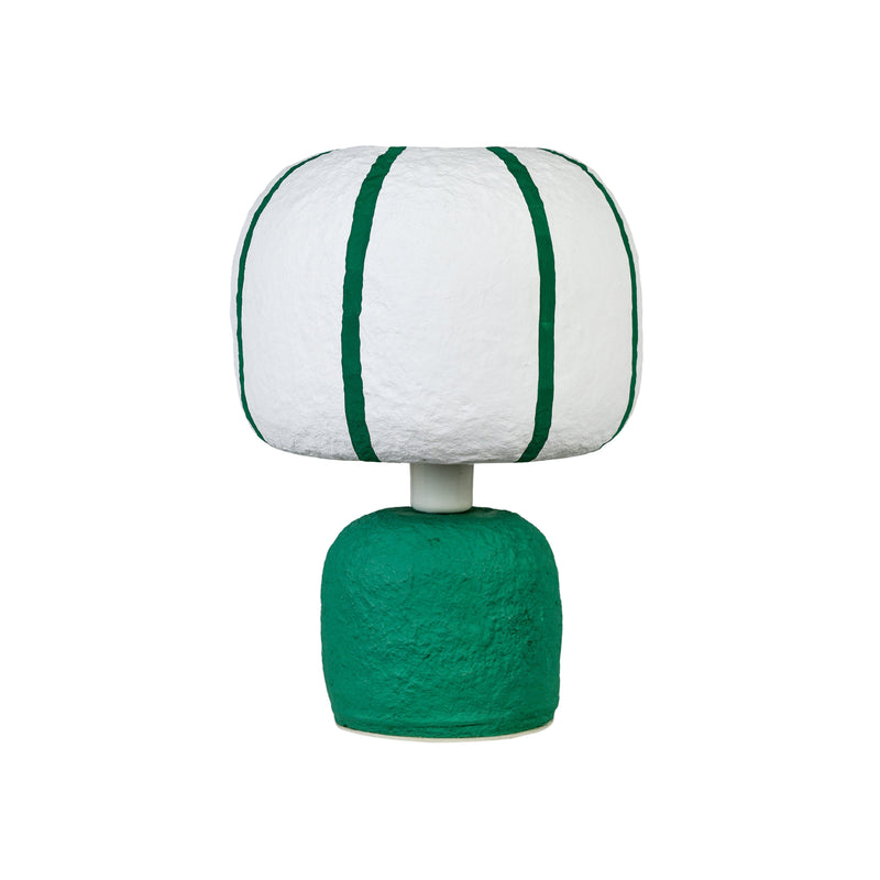 Margate Cotton Mache Table Lamp - Green