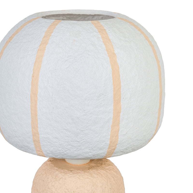 Margate Cotton Mache Table Lamp - Peach
