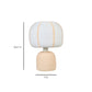Margate Cotton Mache Table Lamp - Peach