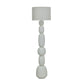 Pebble Cream Papier Mache Floor Lamp