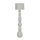 Pebble Cream Papier Mache Floor Lamp