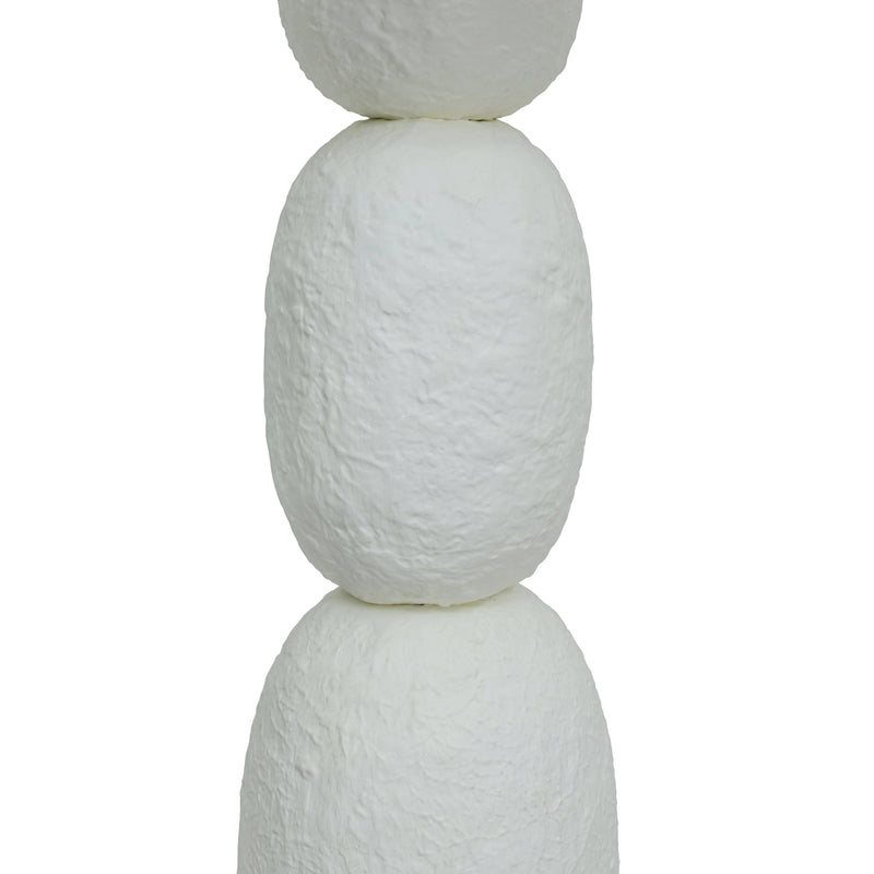 Pebble Cream Papier Mache Floor Lamp