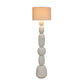 Pebble Cream Papier Mache Floor Lamp
