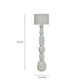 Pebble Cream Papier Mache Floor Lamp