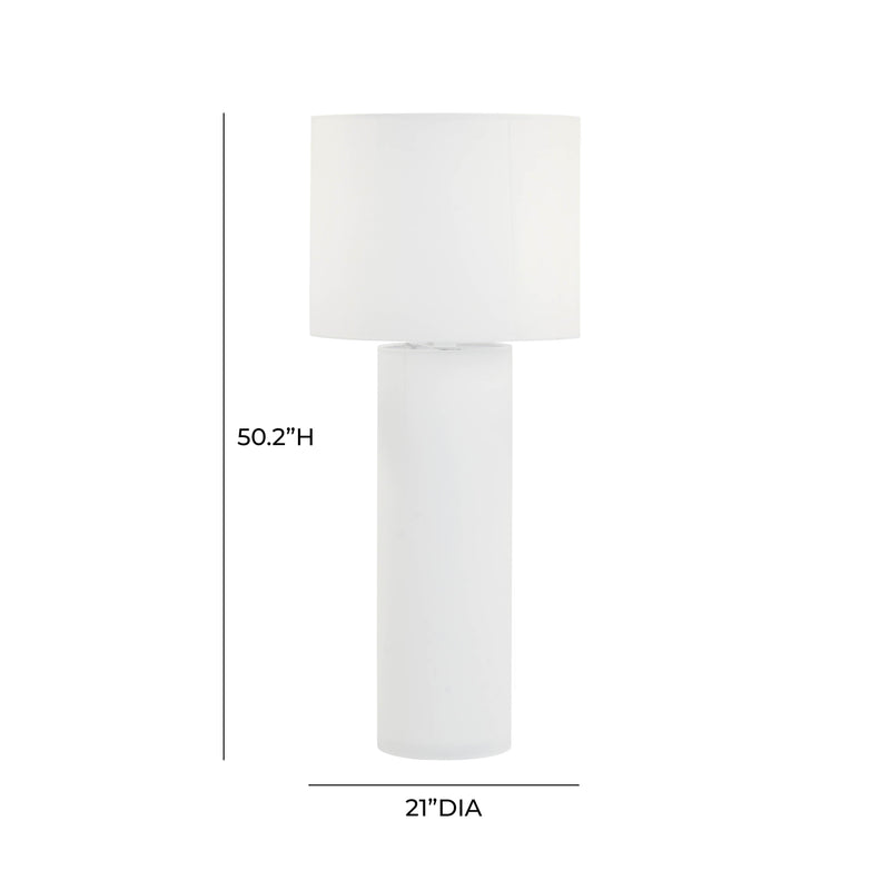 Cleopatra Cream Linen Floor Lamp