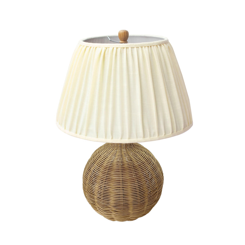 Pallora Cream & Natural Rattan Table Lamp