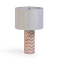 Lassy Pink Ribbon Capiz Shell Table Lamp