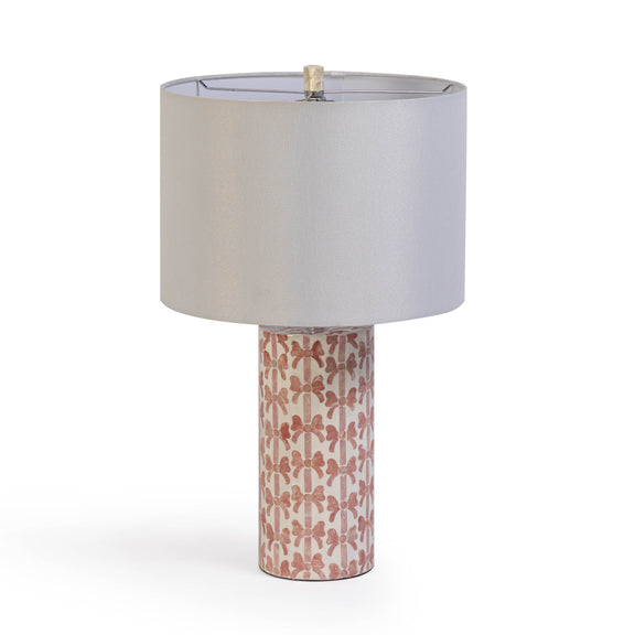 Lassy Pink Ribbon Capiz Shell Table Lamp