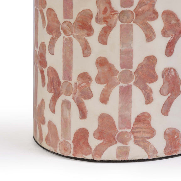 Lassy Pink Ribbon Capiz Shell Table Lamp
