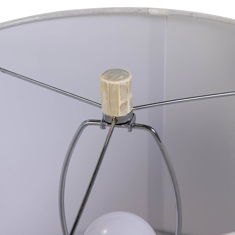 Lassy Pink Ribbon Capiz Shell Table Lamp