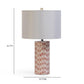 Lassy Pink Ribbon Capiz Shell Table Lamp
