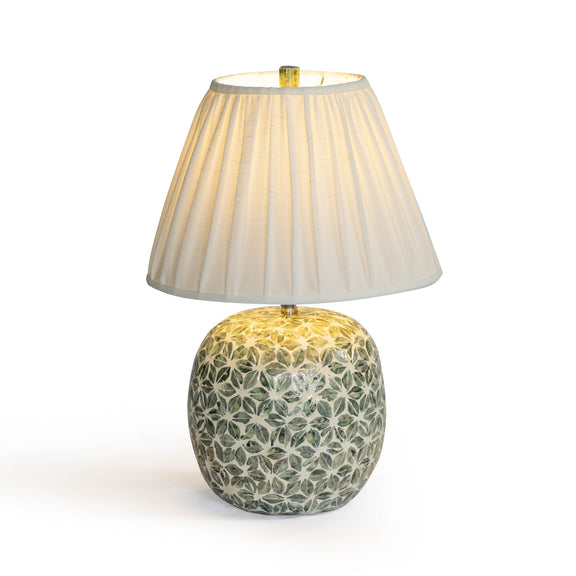 Yaya Green Capiz Shell Table Lamp