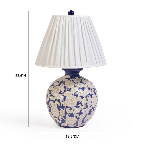 Diana Blue &amp; White Table Lamp