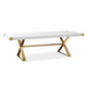 Adeline White Lacquer Dining Table