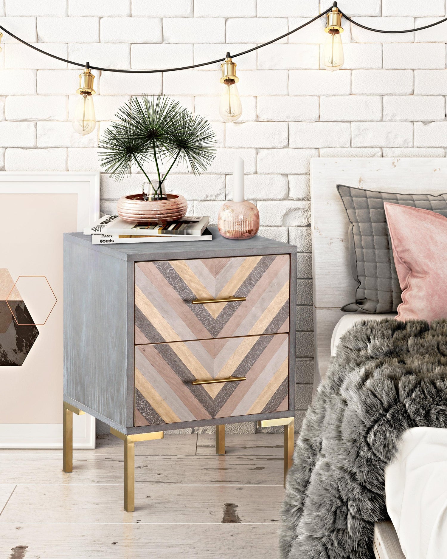 Quinn Grey Side Table