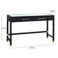 Amara Charcoal Rattan Desk