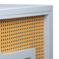 Suzie Pastel Blue & Rattan Executive Desk