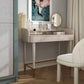 Penelope 45" Vegan Leather Wrapped Vanity Desk With Drawer - Taupe
