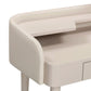 Penelope 45" Vegan Leather Wrapped Vanity Desk With Drawer - Taupe