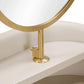 Penelope 45" Vegan Leather Wrapped Vanity Desk With Drawer - Taupe