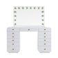 Hollywood 56" White Desk with Vanity Mirror - Large