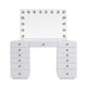 Hollywood 56" White Desk with Vanity Mirror - Large